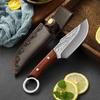 Универсальный нож для нарезки мяса, рыбы, фруктов, стейков, ручной ковки, разделочный нож для мяса, поварской топор, кухонные ножи с деревянной ручкой для мяса