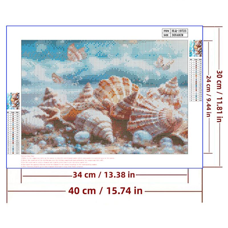 5d DIY Алмазная картина, вышивка крестом, ракушка, жемчуг, пейзаж, алмазная вышивка, мозаика, полный круглый дрель, домашний декор, ремесла