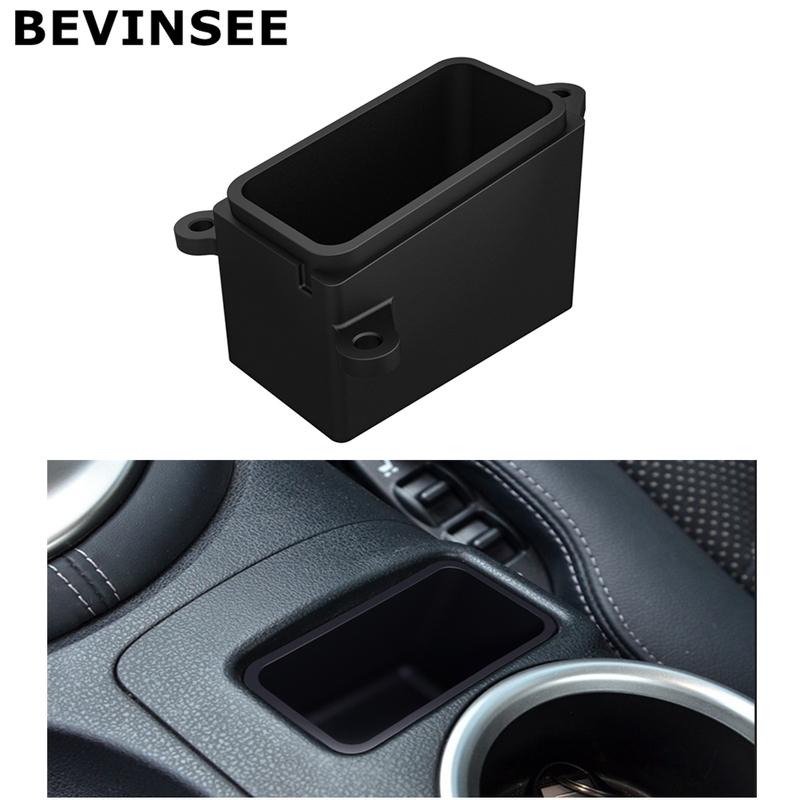 BEVINSEE Cubby Insert - Blank Button Replacement, for Nissan 370Z 2009-2020, Car Interior Accessories