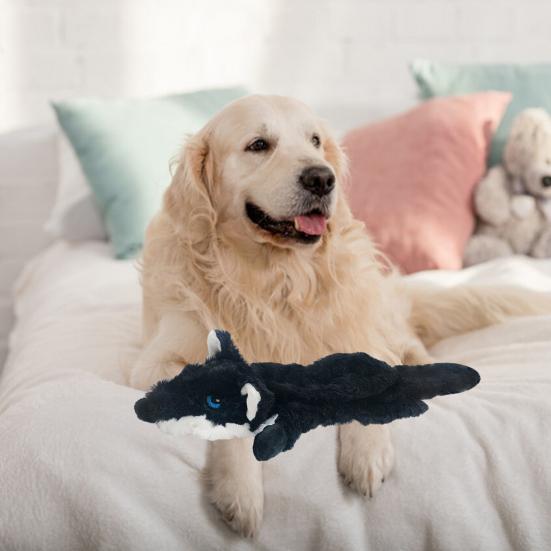 Игрушка для жевания домашних животных со встроенным звуковым генератором, снимает беспокойство, плюшевая игрушка в форме волка