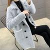 Women's Fall and Winter Medium-length Jacket Loose Knitted Cardigan Thickened Sweater