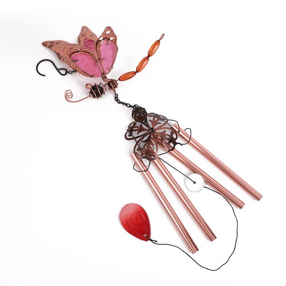 Vintage Bell Pendant Fluorescent Hanging Decoration Crafts Luminous Dragonfly Wind Chime Gift