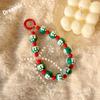 Christmas Bag Pendant Keychain Beaded Phone Lanyard Lovely Phone Charm Rope