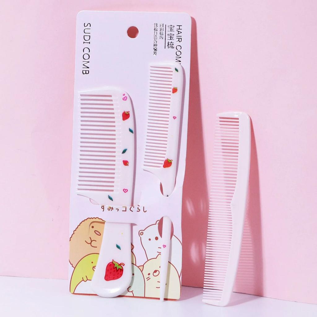 Mini portable cartoon cute little comb, gently combing hair, portable design travel friendly, suitable for all types of hair