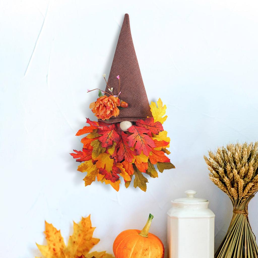 Осенняя вешалка для гномов, уличная садовая гирлянда на входную дверь, приветственное украшение, крючок для входной двери