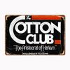 Vintage Cotton Club Defunct New York City Nightclub 1920s Metal Sign Club Custom Indoor Wall Tin Sign Room Decor Home Decor