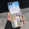 Магнитный чехол-книжка для Samsung Z FLIP 7 FE 6 5, цветные кнопки, принт в виде блоков, складной чехол для Galaxy Z Flip7 Flip6