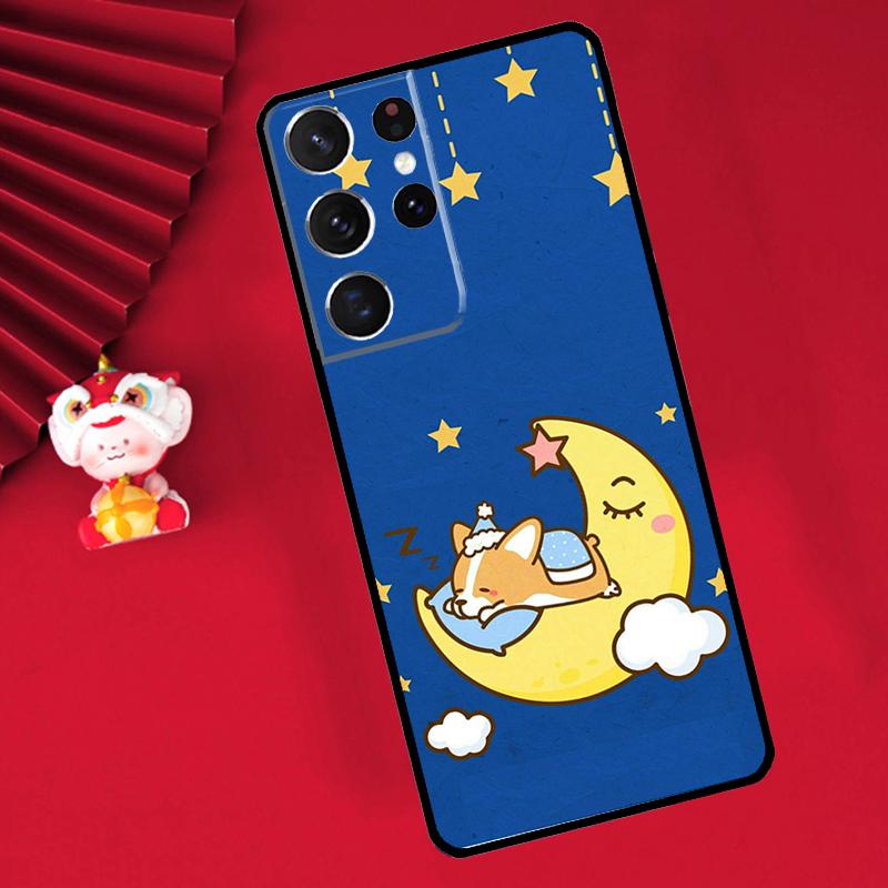 Милый мультяшный чехол Корги для Samsung Galaxy S25 S26 Ultra S21 S22 S20 S23 S24 Ultra Plus S10 S25 FE Чехол Funda