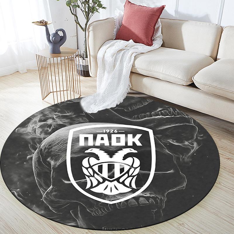 PAOK Round Area Rug,Carpet Rug for Living Room Bedroom Sofa Playroom Decor,Non-slip Floor Mat