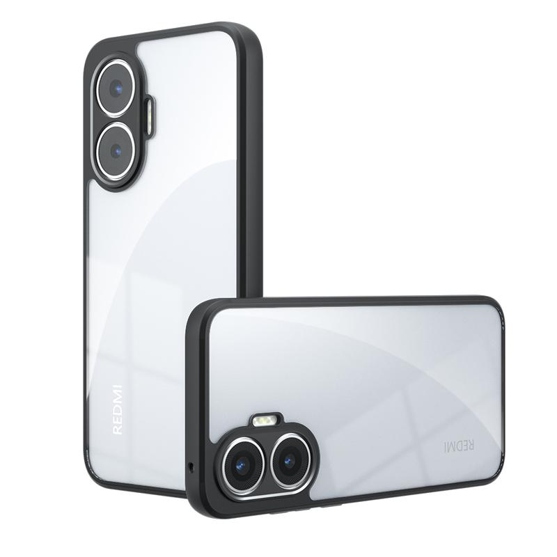 Для Xiaomi POCO F7 Чехол Противоударный Матовый На ощупь Кожа Матовый ПК+ТПУ Защита от отпечатков пальцев Прозрачная крышка для Redmi Turbo 4 Pro