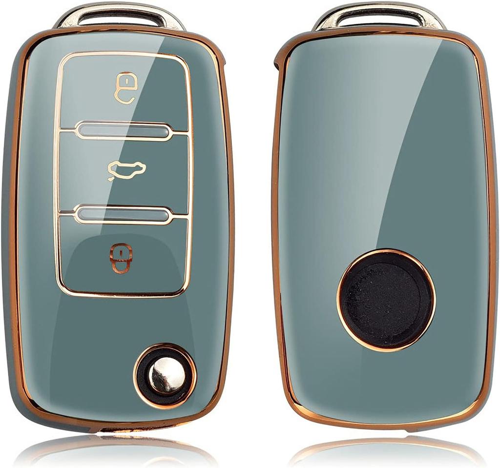 Чехол для брелока Volkswagen, высококачественный мягкий TPU защитный чехол для брелока на 360 градусов Volkswagen Jetta Golf Polo MK6 Passat Tiguan брелок