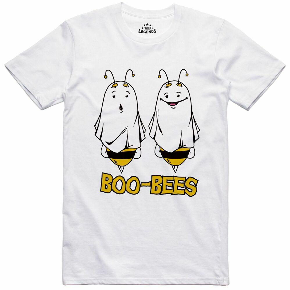Забавная футболка стандартного кроя Boo Bees из 100% хлопка с надписью, футболка унисекс