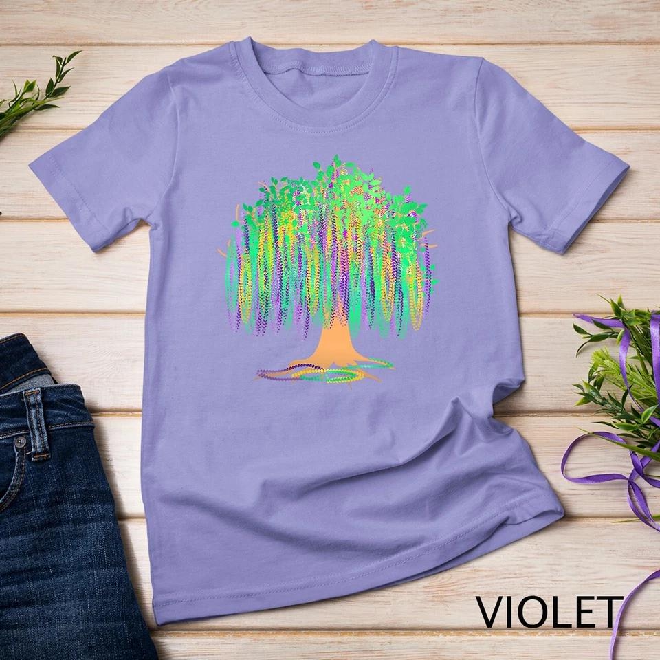 Mardi Gras Carnival Mexican Graphic Bead-Tree Bourbon Street Unisex T-shirt 13