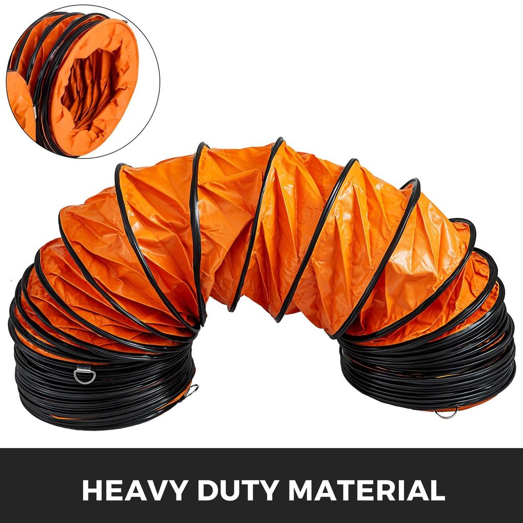 7.6 M/25 Ft Pvc Flexible Duct Hosing For 250 Mm/10" Diameter Exhaust Fan
