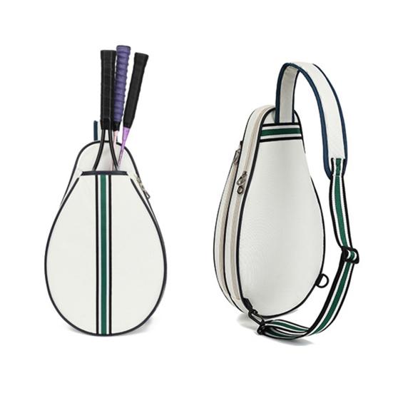 Теннисная сумка Большая вместимость Теннисный рюкзак с лямкой через плечо Водонепроницаемая сумка для ракеток через плечо для тенниса, бадминтона, пиклбола