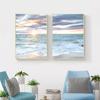 Восход Прибрежный Синий Морской Пейзаж Волны Картина Декоративный Плакат Холст Картина Печати Пляжная Настенная Картина Домашний Декор