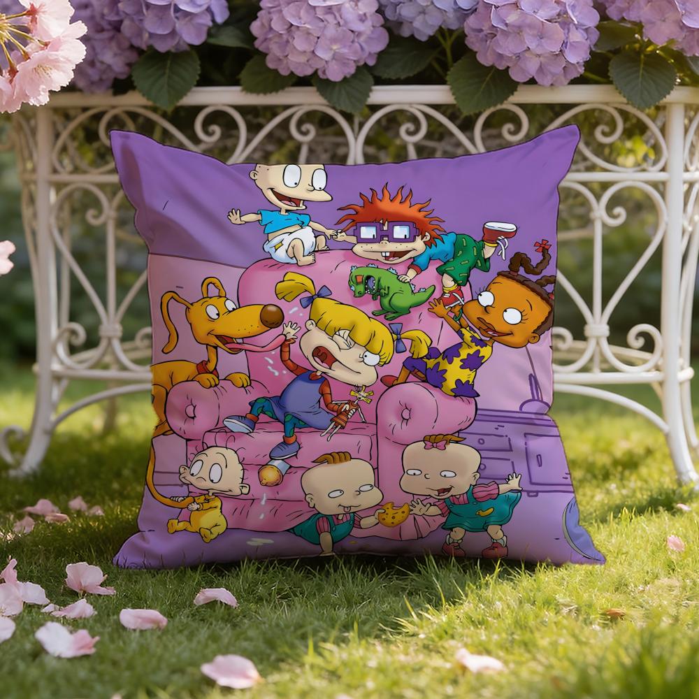 Аниме мультфильм R-Rugrats Наволочка для дома и автомобиля Двухсторонний чехол на подушку: Двусторонняя конструкция для максимального комфорта