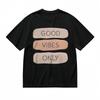 Men's Breathable Classic T-Shirt Beige and Pink Inspirational Quote Design Tee
