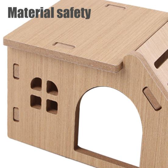 Набор деревянных аксессуаров для хомяка, 11 шт., игрушки для грызения мелких животных с лабиринтом, деревянный домик для среды обитания хомяка, аксессуары для клетки морской свинки и крысы