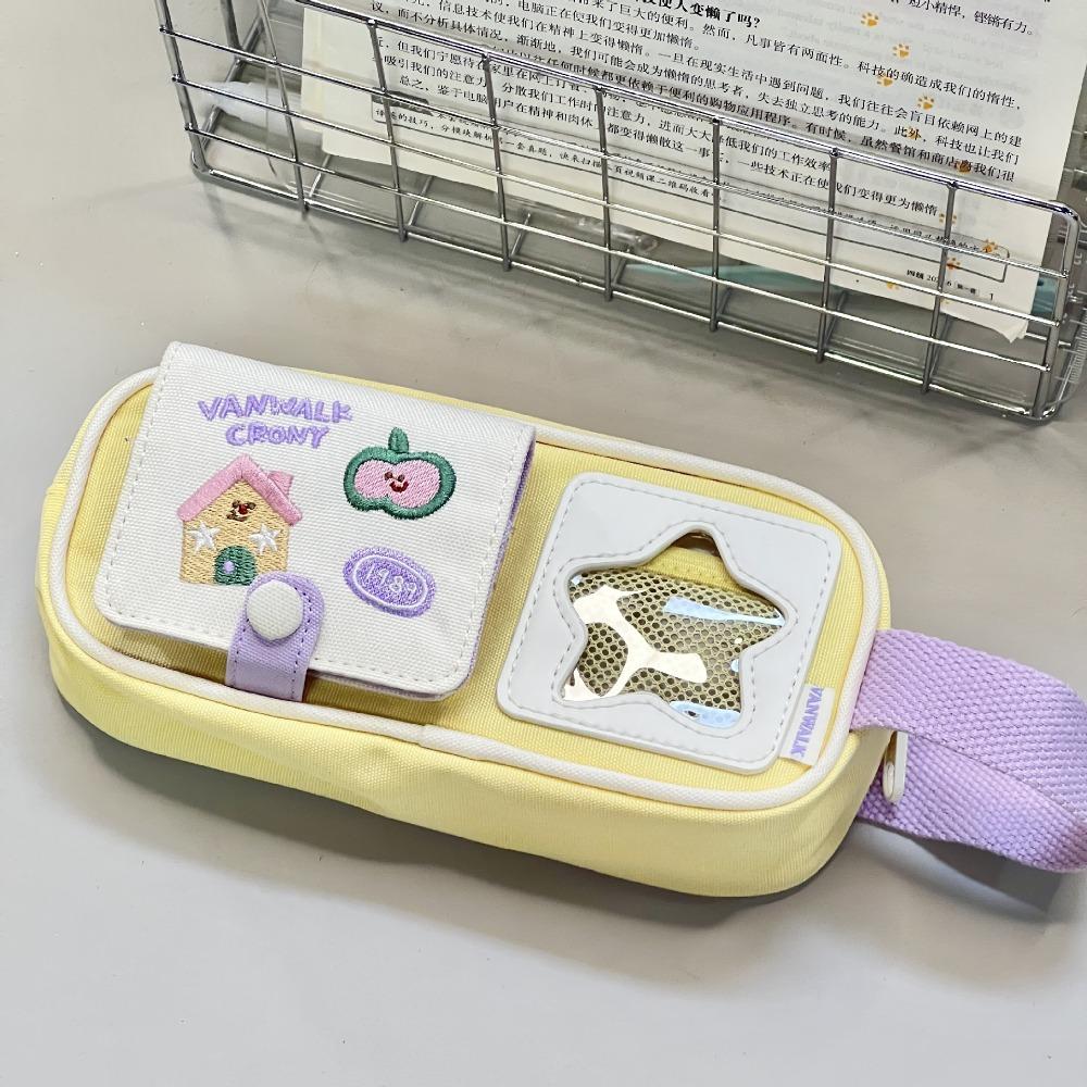 Large Capacity Pencil Case Star Picnic Series Stationery Bag Stationery Organizer School Office