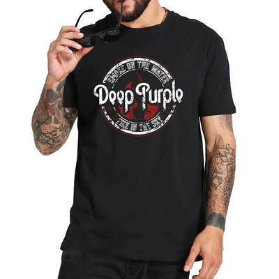 Футболка Deep Purple Альбом Machine Head Smoke Song On The Water Футболка Английская рок-группа 100% хлопок Базовая футболка Мужская футболка