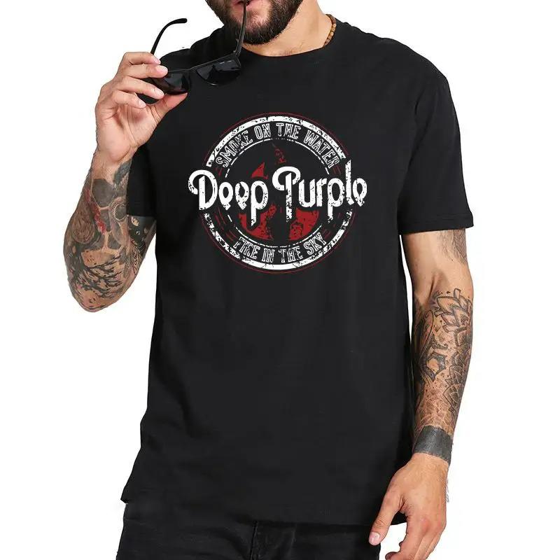 Футболка Deep Purple Альбом Machine Head Smoke Song On The Water Футболка Английская рок-группа 100% хлопок Базовая футболка Мужская футболка