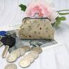 Кошелек для монет с цветочным принтом, мини-кошелек, модный зажим для денег