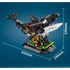 1092Pcs Orca Model Building Blocks Set With Display Stand, Home Decor Collectible Toy Ornament, Stem Toy Gift For Kids Adults