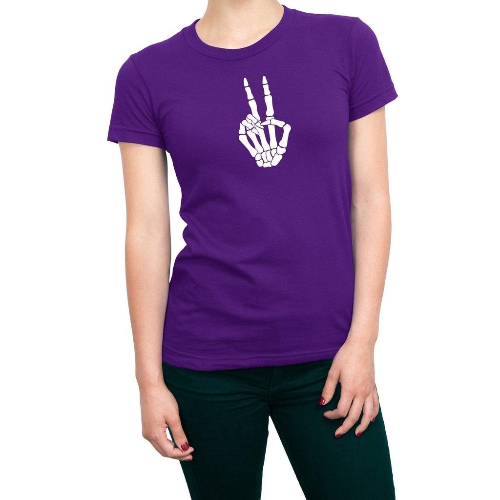 Halloween Skeleton Hand Peace Women's T-Shirt and kids tshirt