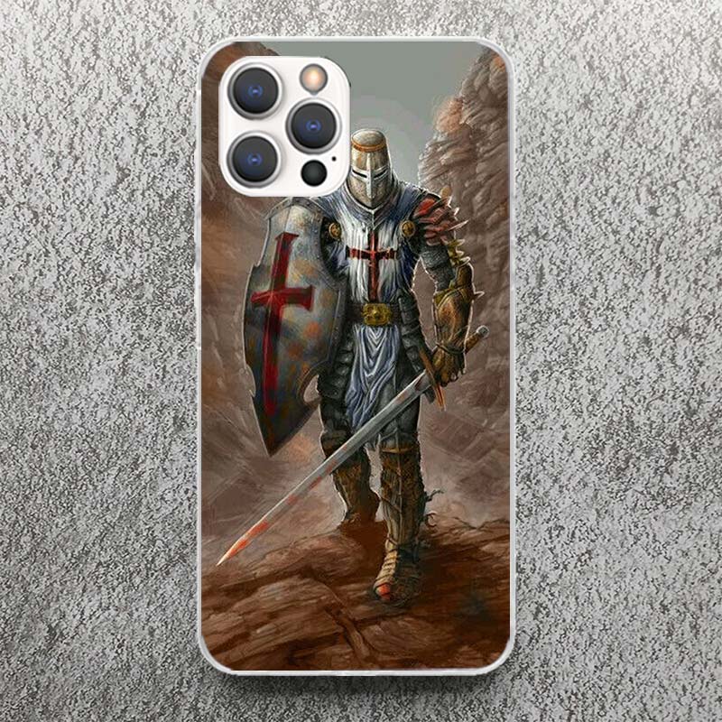 Чехол для телефона Рыцари-тамплиеры Крестовые походы Для iPhone 17 16 15 14 13 12 11 Pro Max Mini Plus Air 7 SE 8 Мягкий силикон Печатный корпус Funda
