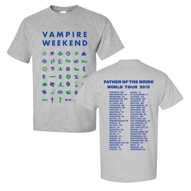 Vampire Weekend Band World Tour 2019 Cotton Sport Grey T Shirt S-5XL BT530