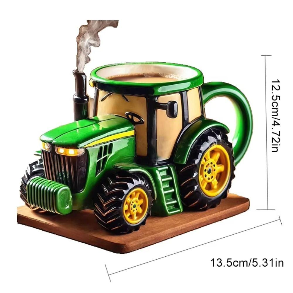 11 Ounces Tractor Coffee Mug Handcrafted Semi-Truck Coffee Mugs Fashion Coffee Cup  For Men