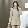 Clothes Women's Medium and Long Winter New Slim and Thin  Clothes Thermal  Jackets Medium and Old Coats