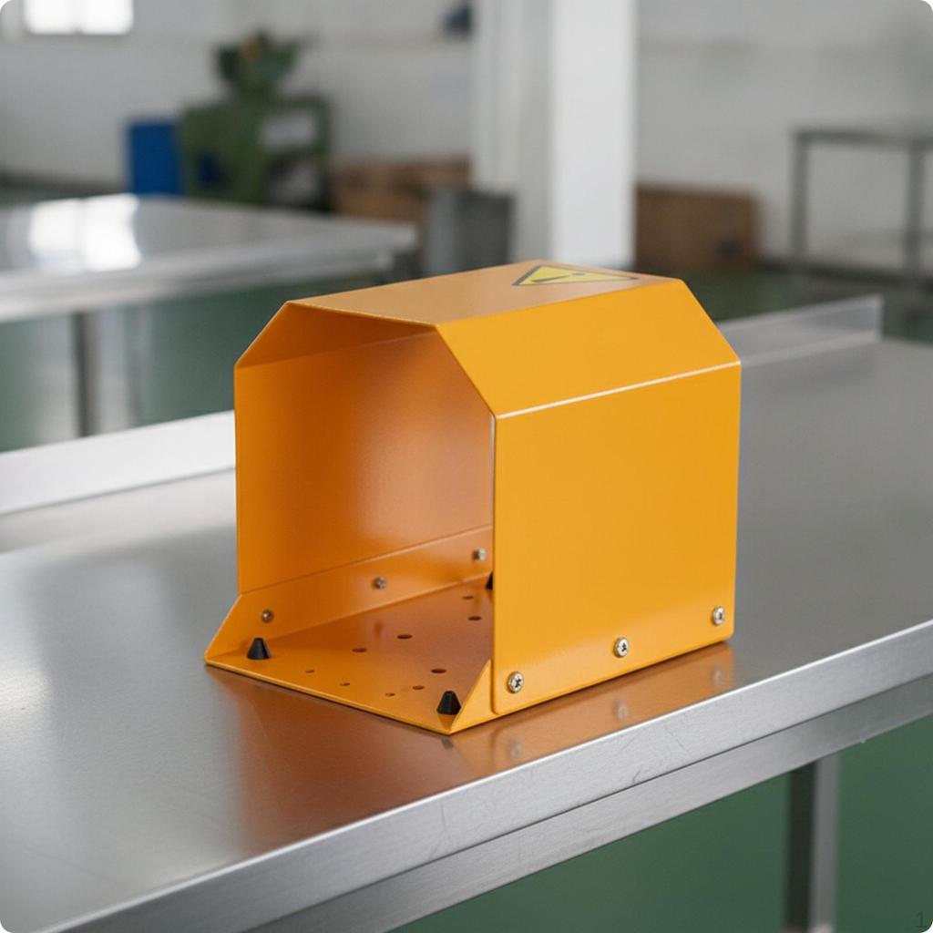 Metal Foot Pedal Guard Cover | Heavy Duty, for Machinery Stations Gray Lt4 Top
