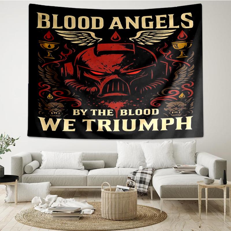 Гобелен с принтом Warhammer 40k, Фон, Легкая установка, Идеально подходит для спальни, офиса и гостиной, с эстетичным настенным декором.