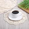 6 Pcs 8 Inch Beige Crochet Doilies, Round Cotton Lace Handmade Placemats & Coasters for Rustic Table Decor, Kitchen Dining Wedding Party