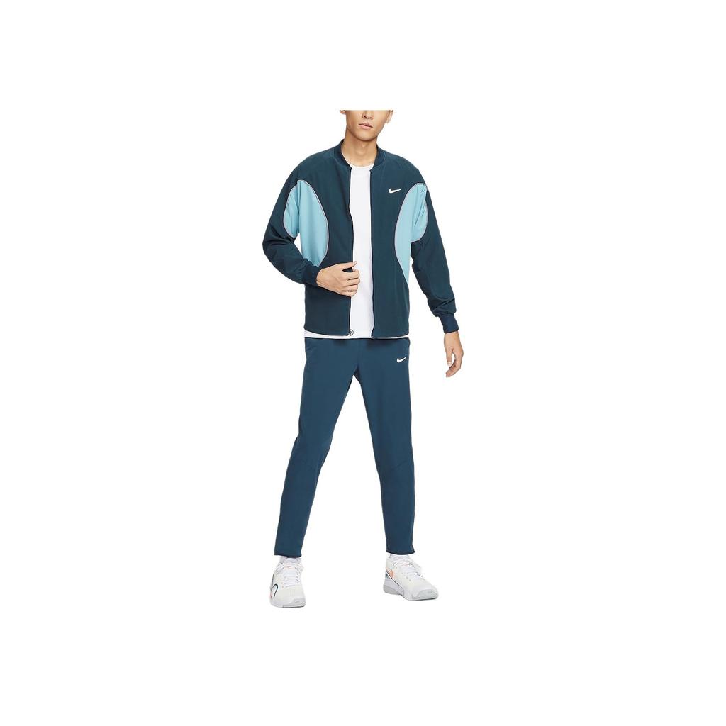 Nike Куртка Court Advantage Dri-Fit Woven Quick-Dry Zip Jacket Men Jacket Deep-Sea-Blue Denim-Green Bright-Burgundy FD5342-478