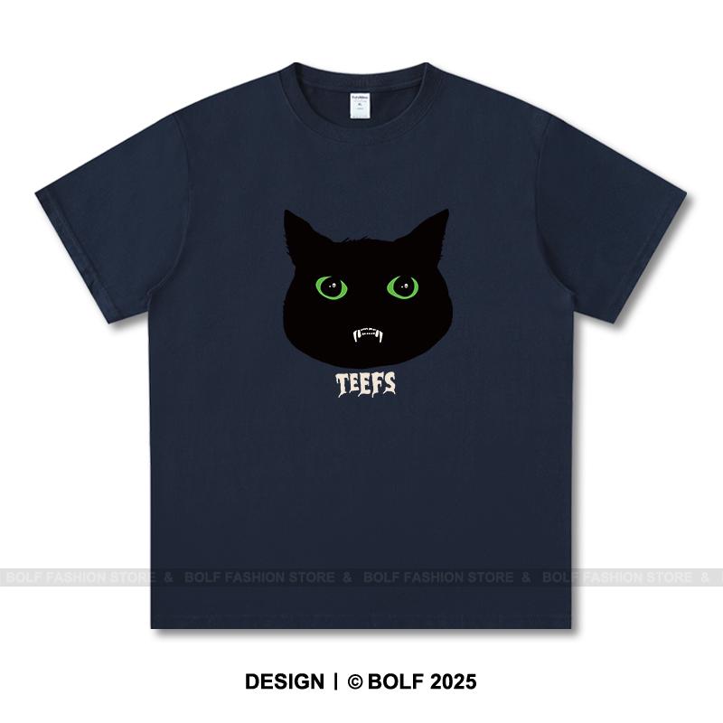 Women's Teefs Printed T-Shirt 100% Cotton Oversized Funny Graphic Tees for Men Summer Tops Kawaii Streetwear