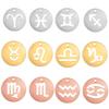 Teamer 12 шт./лот Знаки Зодиака Подвески для изготовления бижутерии Нержавеющая сталь Золотой Цвет 12 Созвездий Телец Подвески Подарки на День Рождения