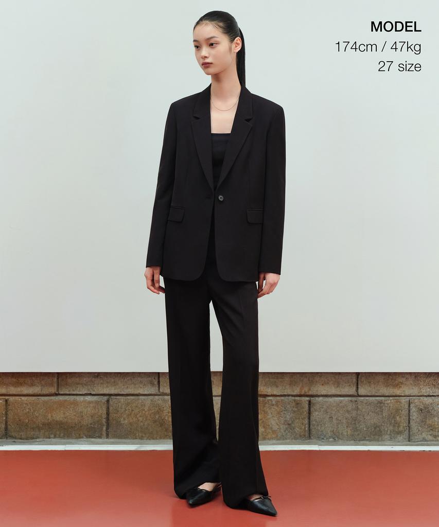 MUSINSA STANDARD WOMAN Женские свободные широкие брюки [Черный]