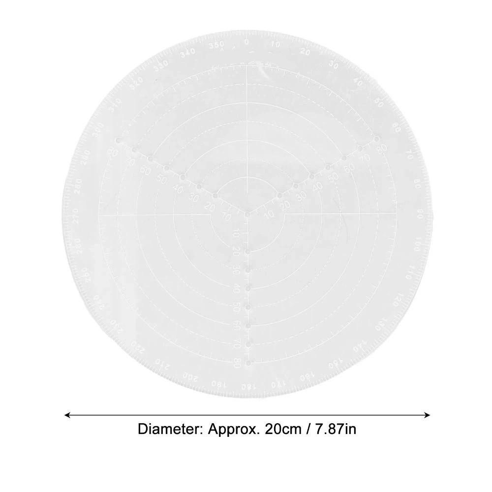 Transparent White Lathe Woodworking Tool Round Ruler Woodworking and Lathe Work for Bowl Making