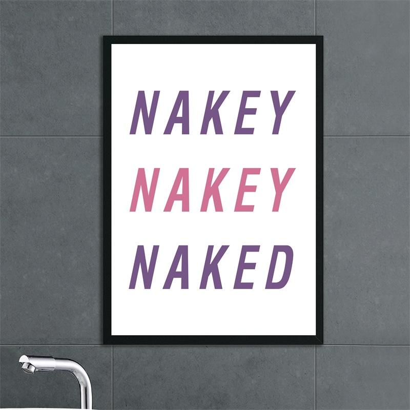 Ванная комната Смешные слова Печать Плакат Настенная картина Туалет Декор Без Рамки