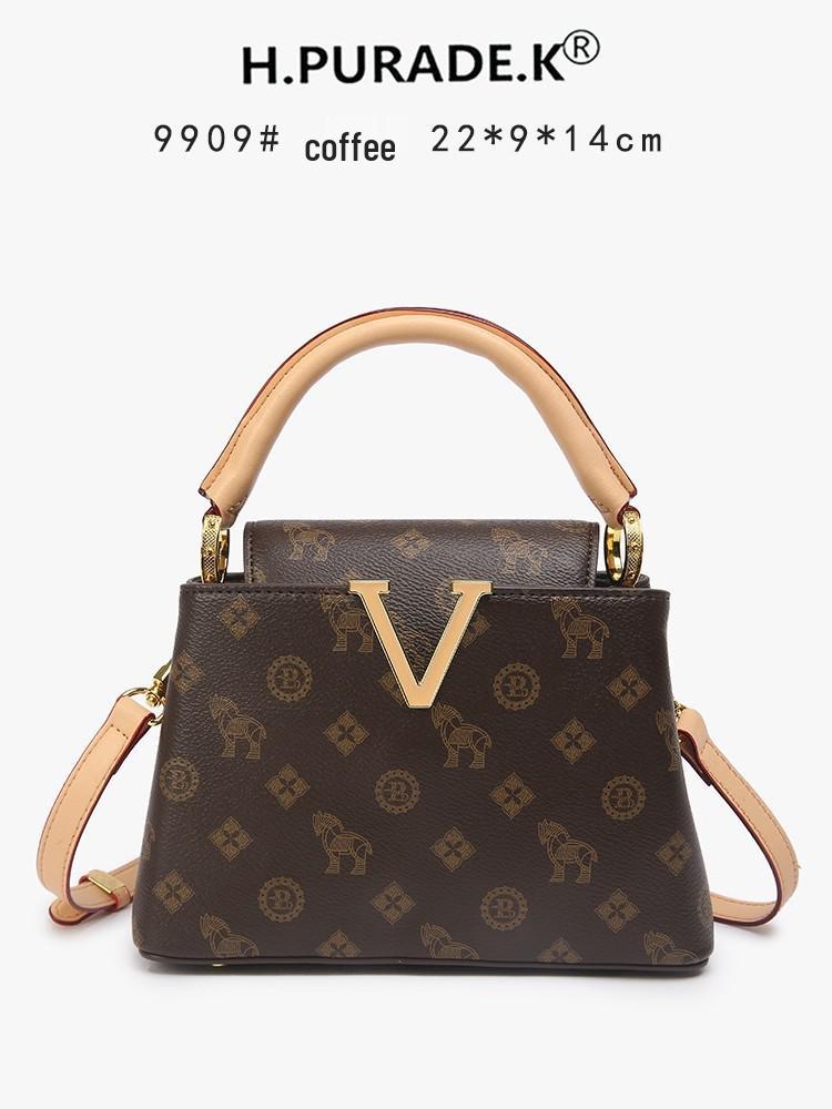 Ретро Сумка-кроссбоди с монограммой 2025, большая вместимость