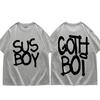 Футболки с принтом рэпера Lil Peep Sus Boy, трендовые хип-хоп футболки с коротким рукавом, летние футболки в стиле хай-стрит-мода, унисекс.