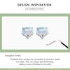 WOSTU 925 Sterling Silver Animals Moonstone Cute Fox Stud Earrings For Women Fashion Party Jewelry Gift