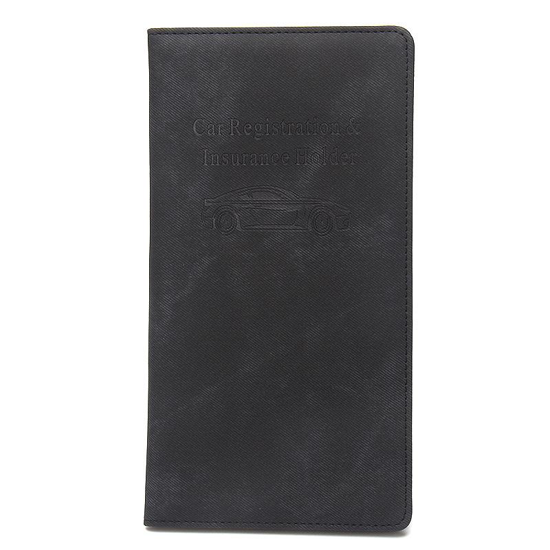 American Driver's License Holder - Linen & Denim Texture Multifunctional Car Insurance Document Folder
