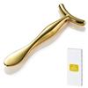 2-сторонний подтягивающий стержень для лица, подъемный ролик для лица, компактный размер, мини, маленький размер. Наконечник также можно использовать в качестве шпателя. Золотой цвет заставляет вас чувствовать себя великолепно.