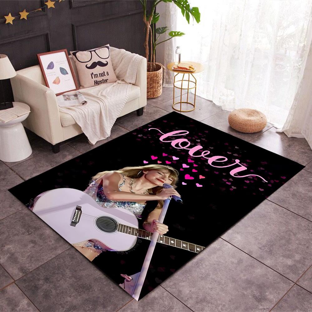 Taylor Swift Music Festival Themed Anti-Slip Rugs - Polyester Home Decor, Suitable for Bedrooms, Living Rooms, Doorways, Studios, and Decorations
