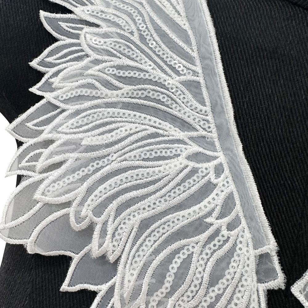 Двухслойный женский кружевной воротник, аксессуары для одежды, накидка, поддельные воротники, съемная рубашка