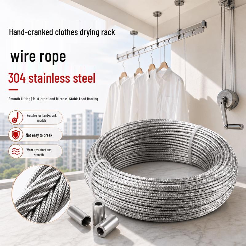 Jingkai 304 Stainless Steel Clothes Drying Rack Wire Rope
